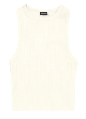 Essendi - Blusa Cropped Feminina em Ribana Natural - ESSENDI