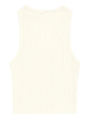 Essendi - Blusa Cropped Feminina em Ribana Natural - ESSENDI