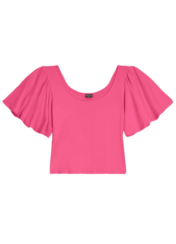 Essendi - Blusa Cropped Feminina em Ribana Rosa 3