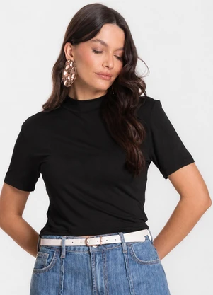 Select - Blusa Cropped Feminina Preto - SELECT
