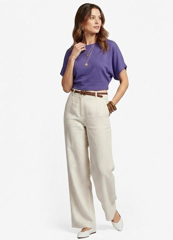 Infinita Cor - Blusa Cropped Feminina Roxo 3