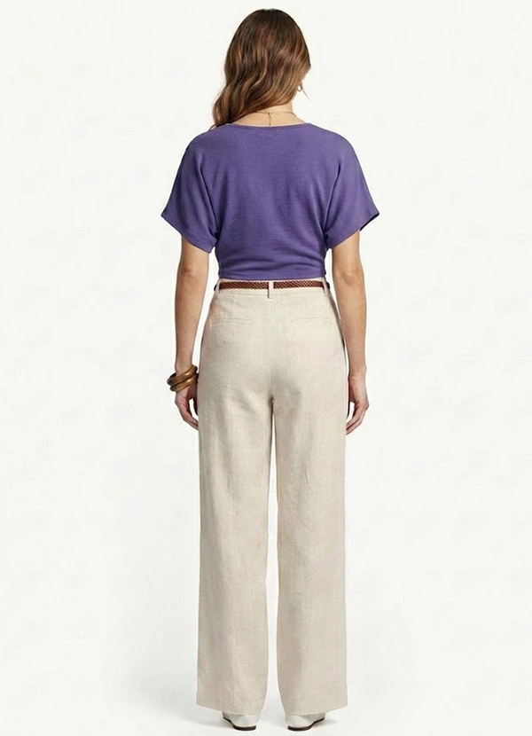 Infinita Cor - Blusa Cropped Feminina Roxo 4