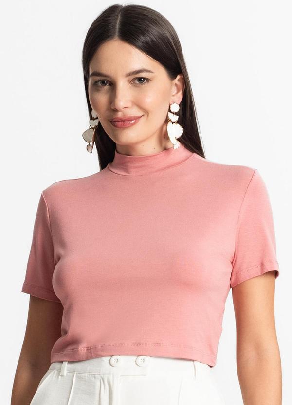 Select - Blusa Cropped Feminina Rosa