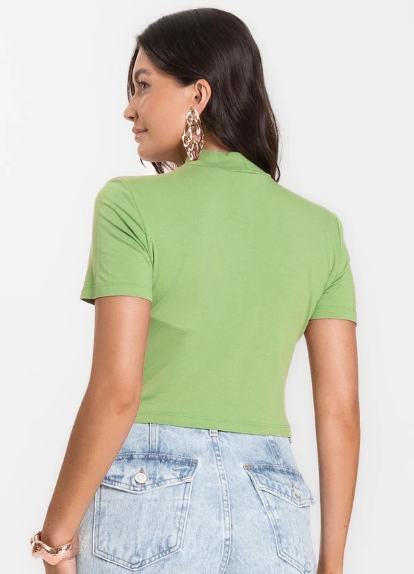 Select - Blusa Cropped Feminina Verde 2
