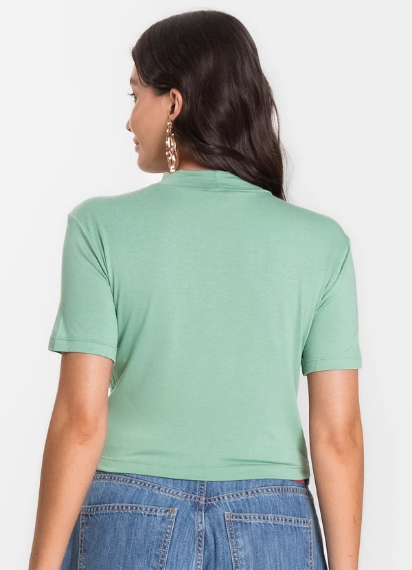 Select - Blusa Cropped Feminina Verde 2