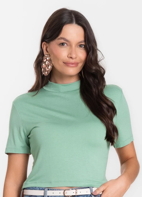 Select - Blusa Cropped Feminina Verde 4