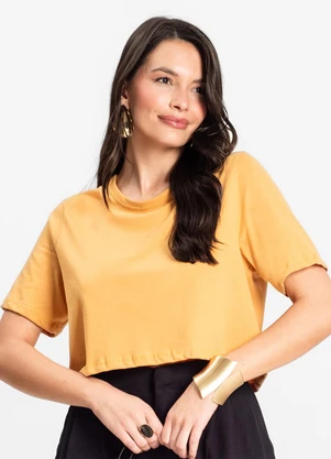 Select - Blusa Cropped Lisa Amarelo - SELECT