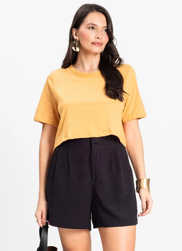 Select - Blusa Cropped Lisa Amarelo 3