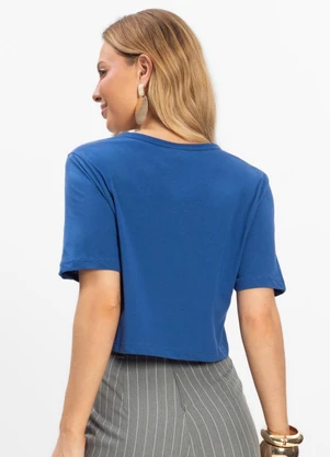 Select - Blusa Cropped Lisa Azul - SELECT