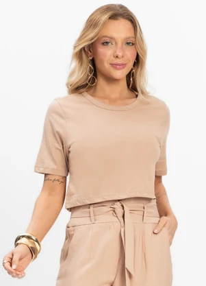 Select - Blusa Cropped Lisa Marrom - SELECT