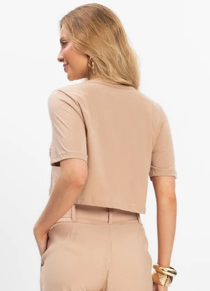 Select - Blusa Cropped Lisa Marrom - SELECT