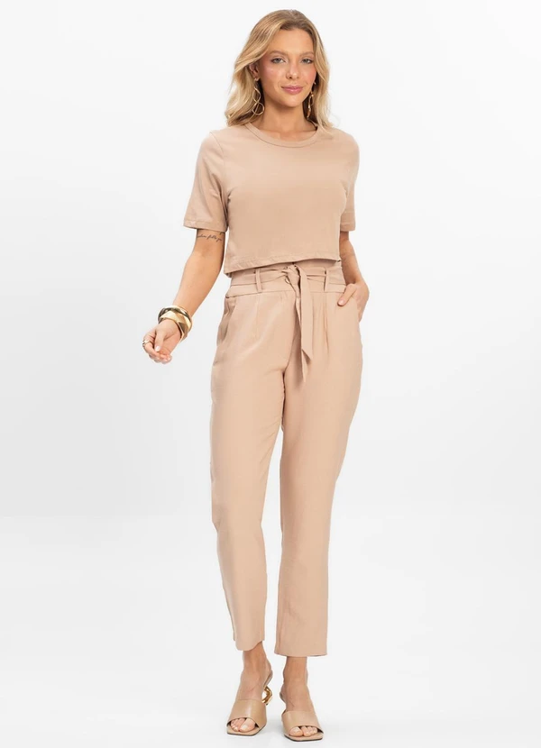 Select - Blusa Cropped Lisa Marrom 3