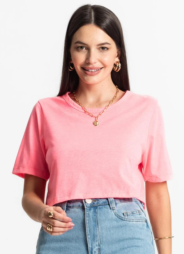 Select - Blusa Cropped Lisa Rosa