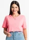 Select - Blusa Cropped Lisa Amarelo - variação: Rosa