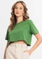 Select - Blusa Cropped Lisa Amarelo - variação: Verde
