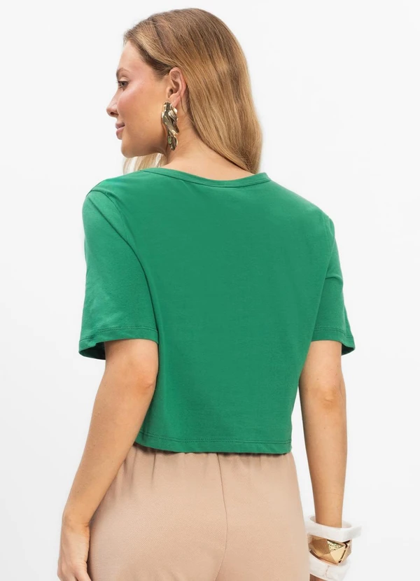 Select - Blusa Cropped Lisa Verde 2
