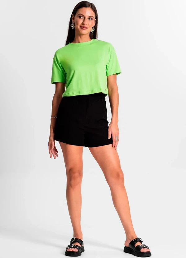 Rovitex - Blusa Cropped Manga Curta Verde 5