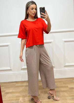 Doce Tom - Blusa Cropped Oversized Vermelha - DOCE TOM
