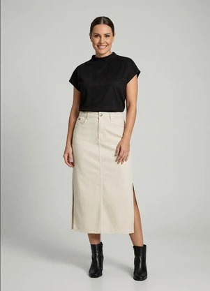 Marialícia - Blusa Curta Feminina Esmera Suedine Preto - MARIALÍCIA
