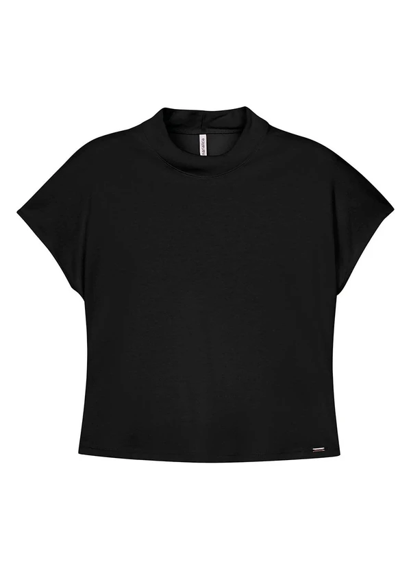 Marialícia - Blusa Curta Feminina Esmera Suedine Preto