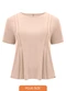 Lunender Mais Mulher - Blusa D Plus Size com Pregas Laterais Bege - variação: Bege