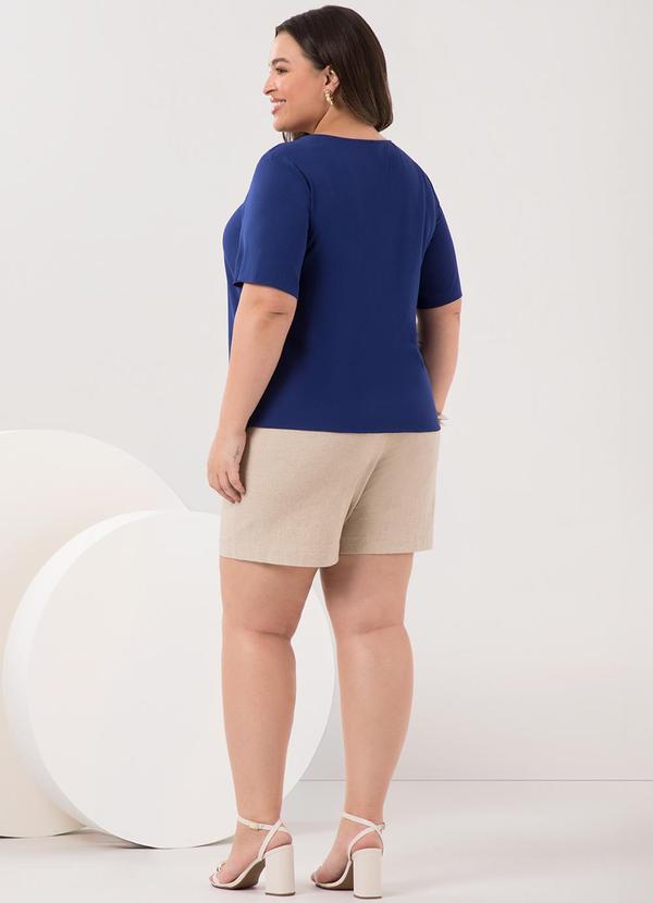 Lunender Mais Mulher - Blusa D Plus Size com Recorte no Decote Azul 2