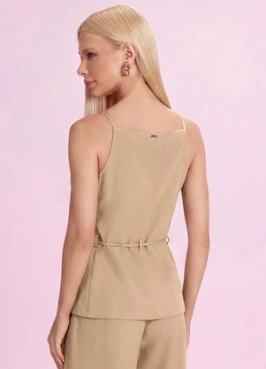 Angel - Blusa de Alfaiataria Bege - ANGEL