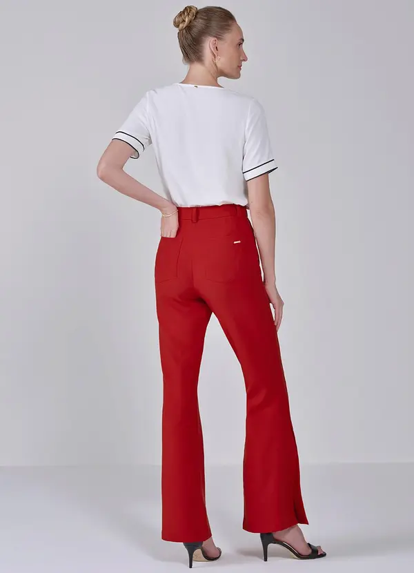 Principessa - Blusa de Crepe Off White com Filete Preto Nagila 4