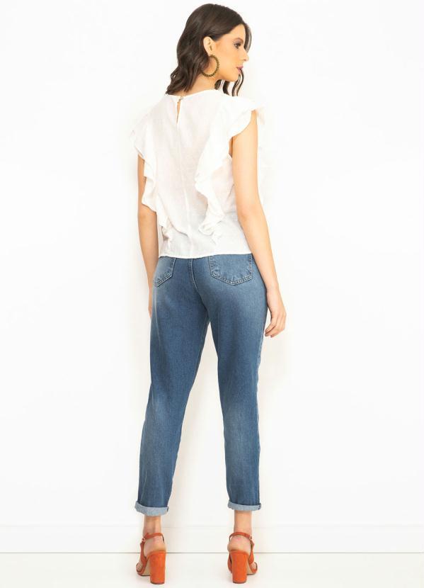Farm - Blusa de Laise Babados Entremeio Branca 4