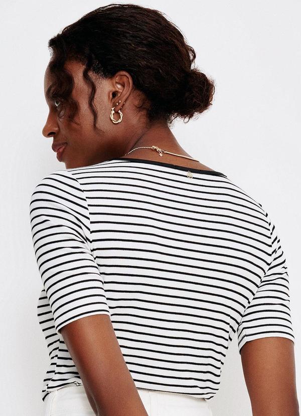 Principessa - Blusa Listrada de Malha Canelada Belanie 2