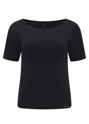 Lunender - Blusa de Malha com Mangas Curtas Preto - LUNENDER