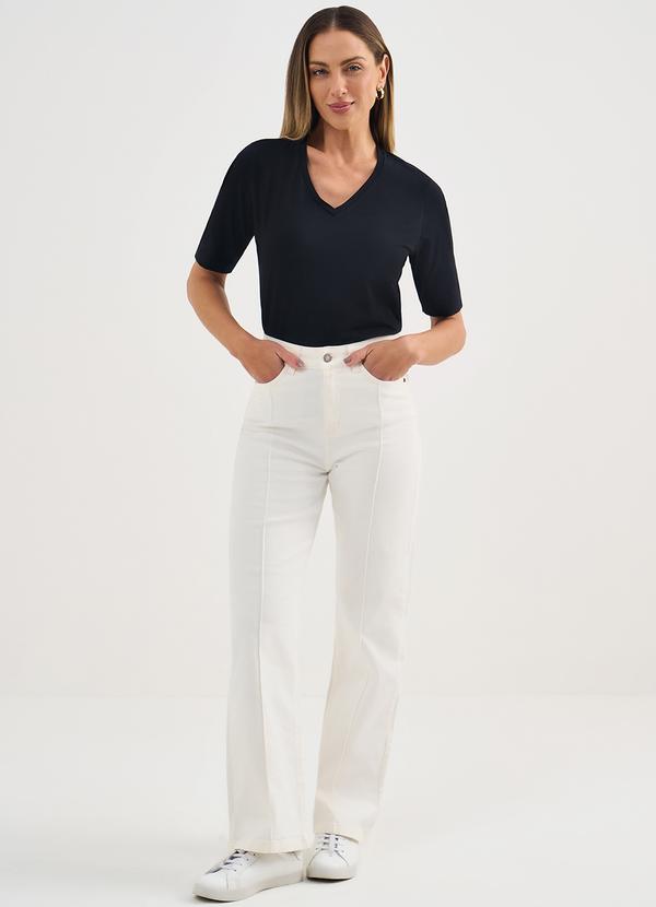 Principessa - Blusa de Malha em Algodão com Elastano Preto Diandra 3