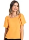 Rovitex - Blusa de Manga Ampla com Elástico Laranja - variação: Laranja