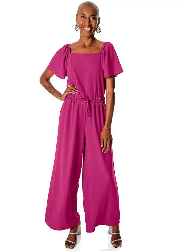 Rovitex - Blusa de Manga Ampla com Elástico Rosa 3