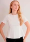 Sofie - Blusa de Manga Curta Allure em Bodycon Bordô - variação: Blusa de Manga Curta Allure em Malha Bodycon (Bran