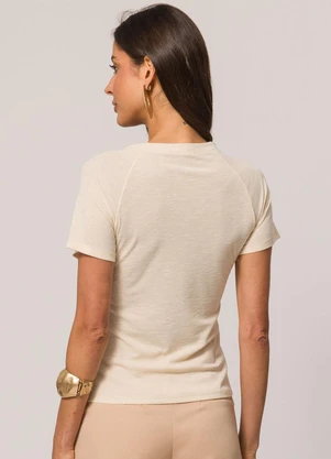Doce Trama - Blusa de Manga Curta Branco - DOCE TRAMA