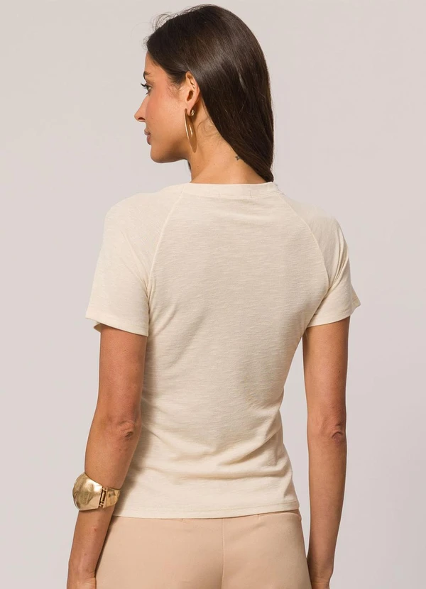 Doce Trama - Blusa de Manga Curta Branco 2