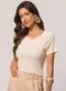 Doce Trama - Blusa de Manga Curta Branco - variação: Branco