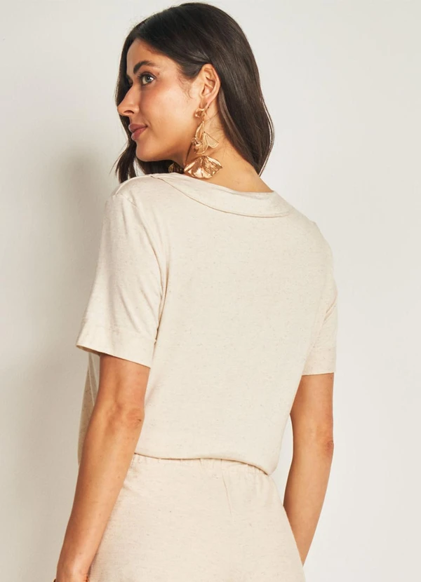 Doce Trama - Blusa de Manga Curta Branco 2