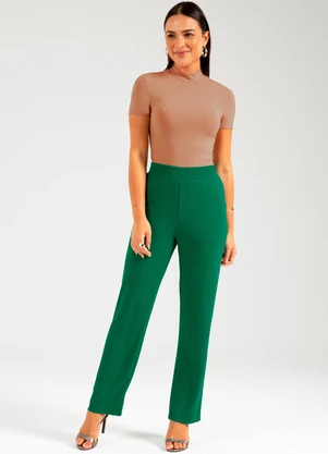 Cativa - Blusa de Manga Curta em Canrlado Bege - CATIVA