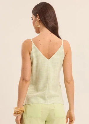 Doce Trama - Blusa de Manga Curta em Tricot Flamê Verde - DOCE TRAMA
