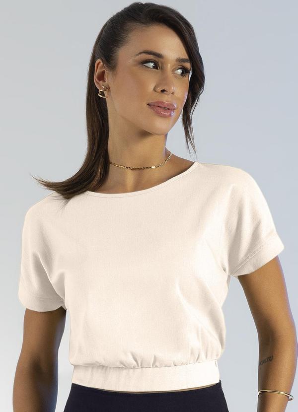 Gris - Blusa de Manga Curta Essencial Rosa