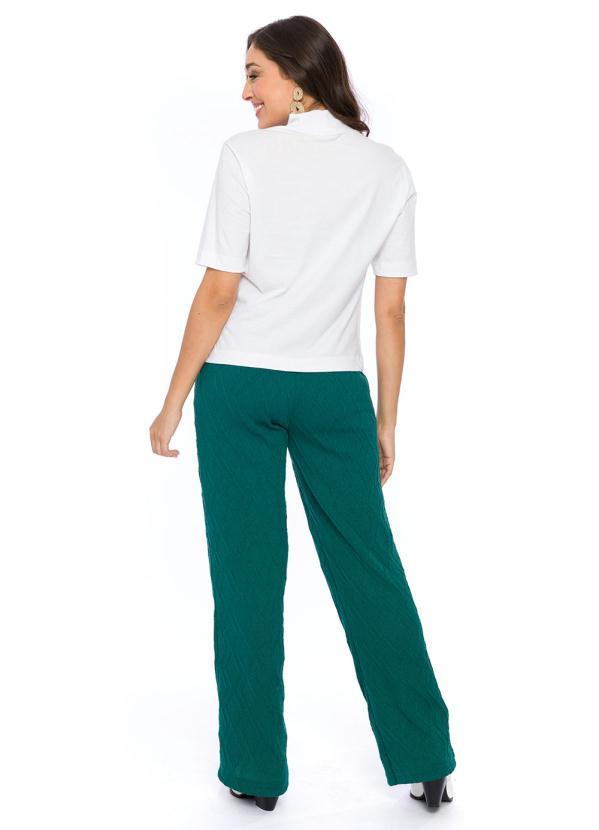 Doce Trama - Blusa de Manga Curta Meia Malha Branco 4