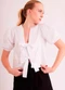 Sofie - Blusa de Manga Curta New Ease em Plano Tricoline C - variação:  