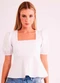 Sofie - Blusa de Manga Curta Urban Frame em Plano Tricolin - variação:  