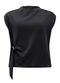 Lunender - Blusa de Mangas Curtas com Argola Laranja - variação: Preto