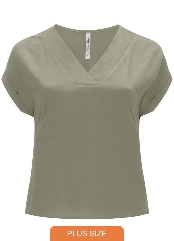 Lunender Mais Mulher - Blusa de Mangas Curtas com Decote em V Verde
