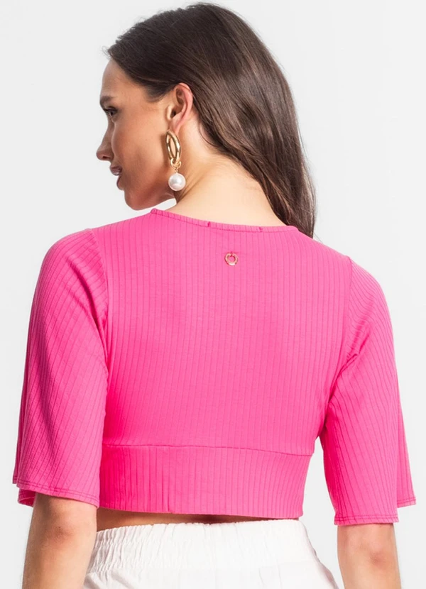 Endless - Blusa de Ribana Canelada Feminina Rosa 2
