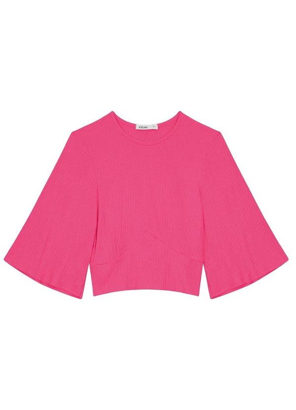 Endless - Blusa de Ribana Canelada Feminina Rosa 5