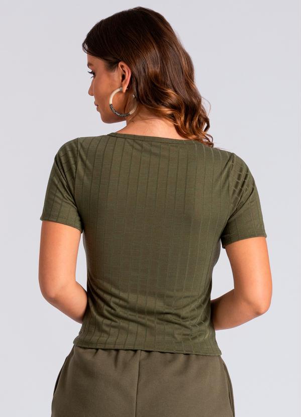 Briard - Blusa de Ribana Canelada Verde 2
